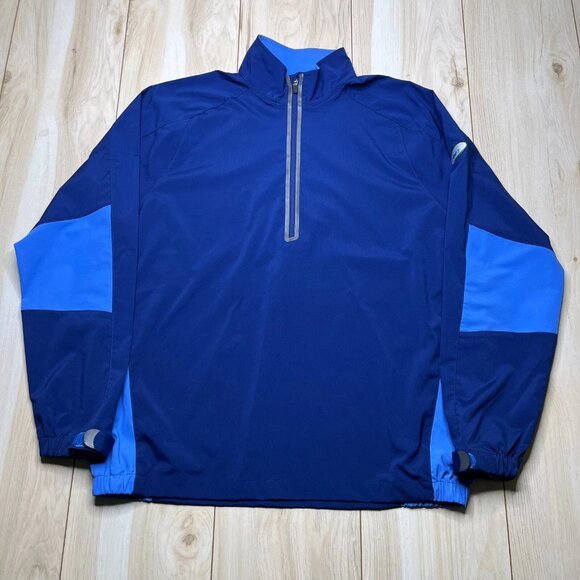 Zero Restriction Tour Series Mens Blue Stretch 1/4 Zip Golf Jacket Size Medium - Picture 1 of 11